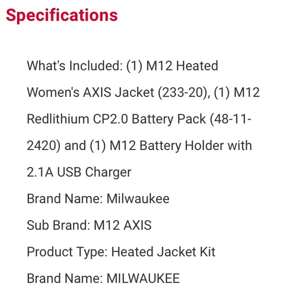 Milwaukee M12 AXIS M Long Sleeve Women's Full-Zip Heated Jacket Kit - Picture 12 of 12